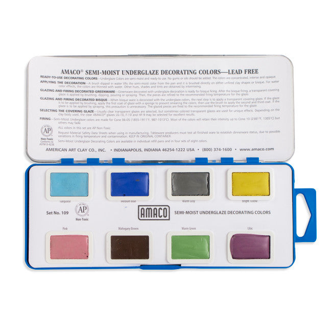 AMACO Semi-Moist Underglaze Set #109