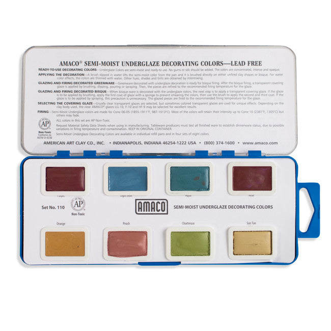 AMACO Semi-Moist Underglaze Set #110