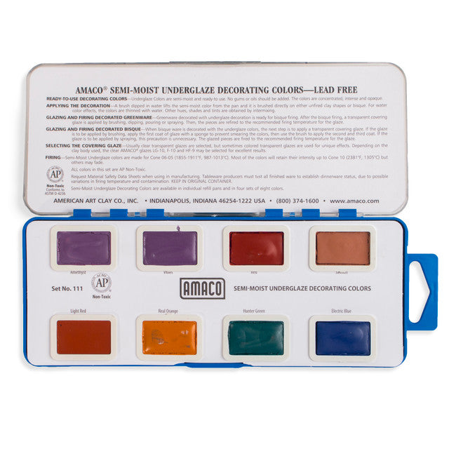 AMACO Semi-Moist Underglaze Set #111