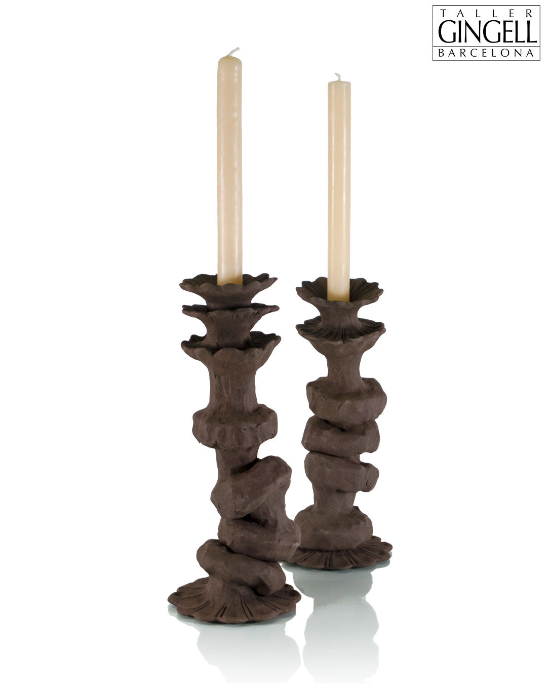 Porta espelmes de ceràmica (28 cm)