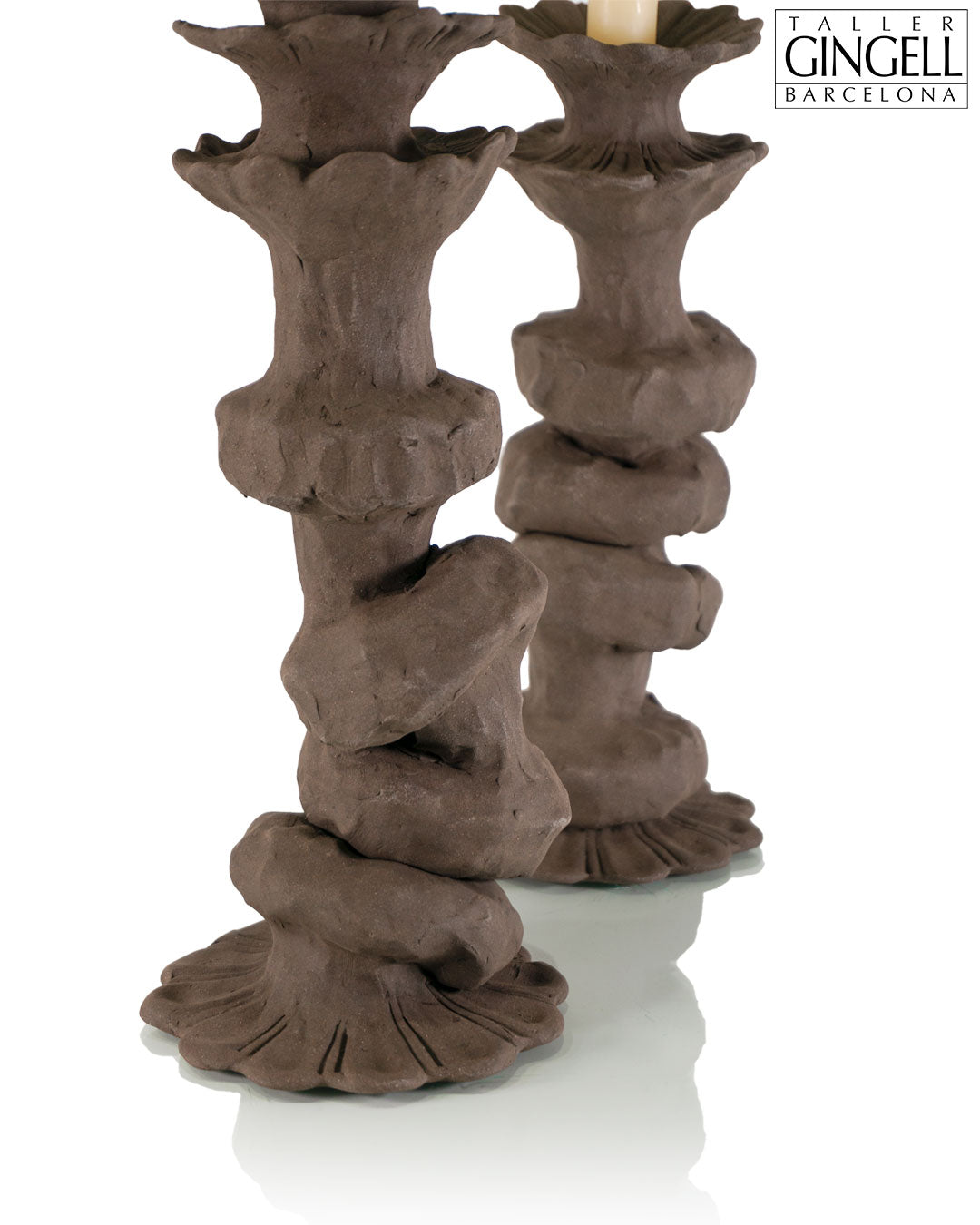 Porta espelmes de ceràmica (28 cm)