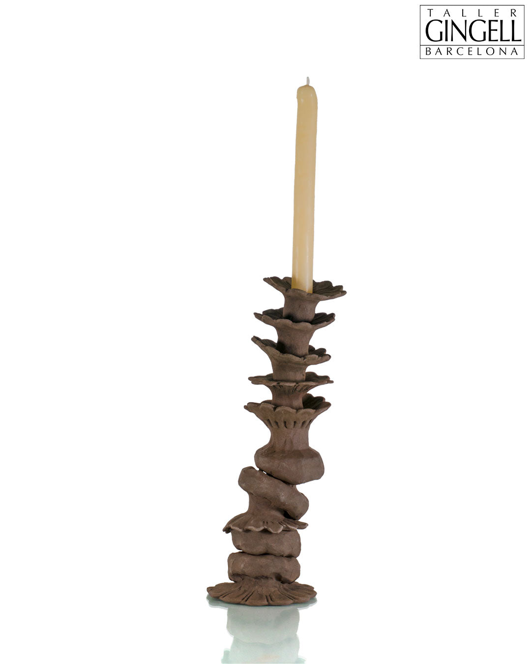 Porta espelmes de ceràmica (28 cm)