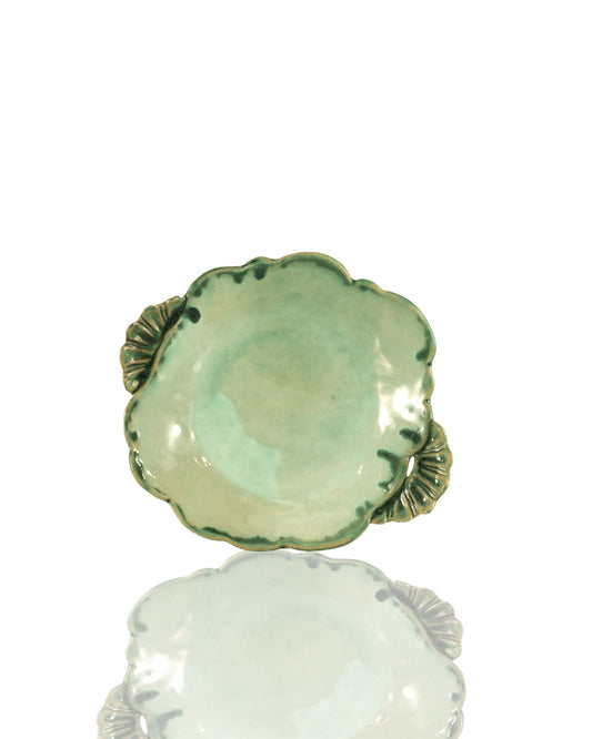 Plat de service moyen à deux anses (ptr - 207)