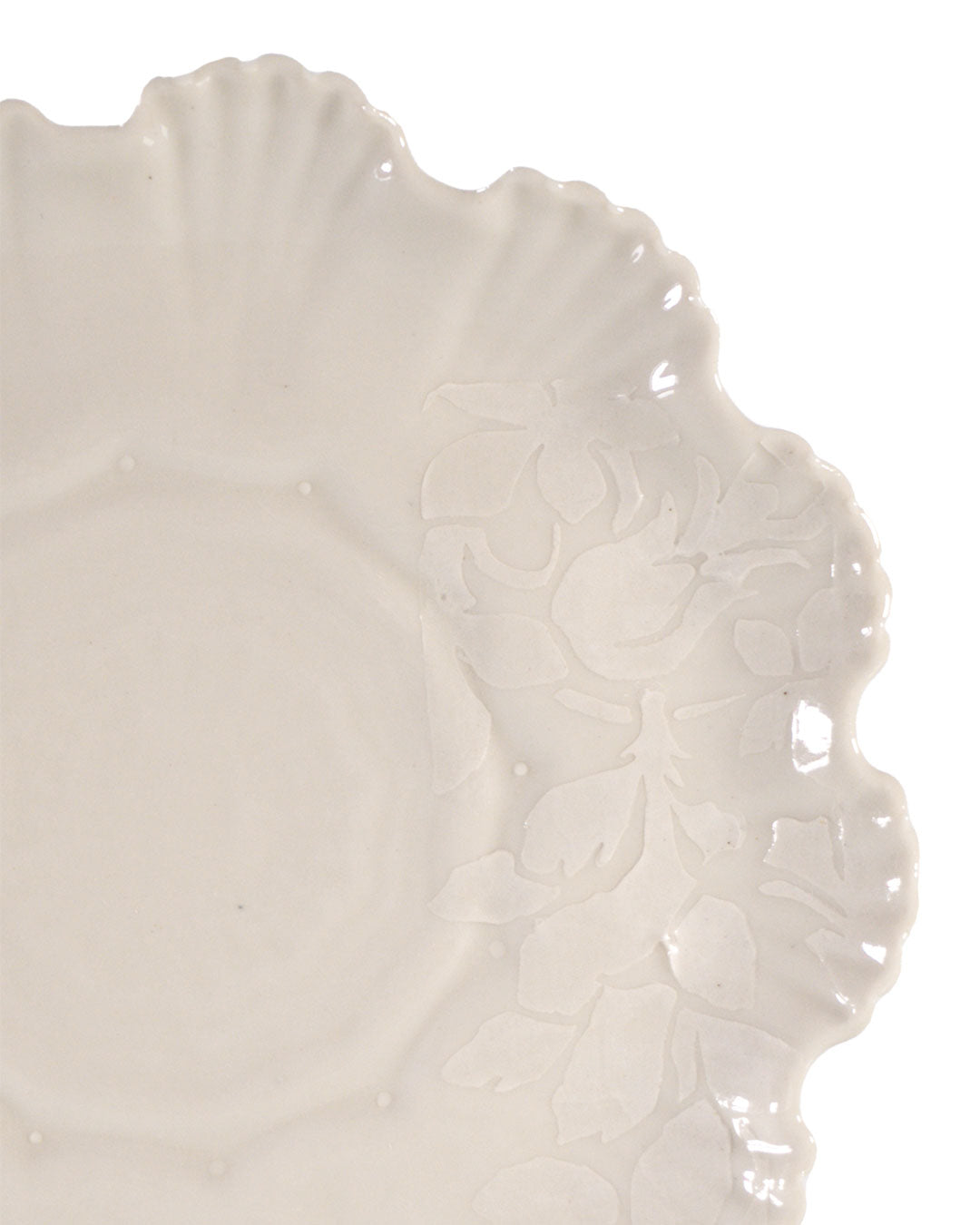 White Medium Stoneware Plate