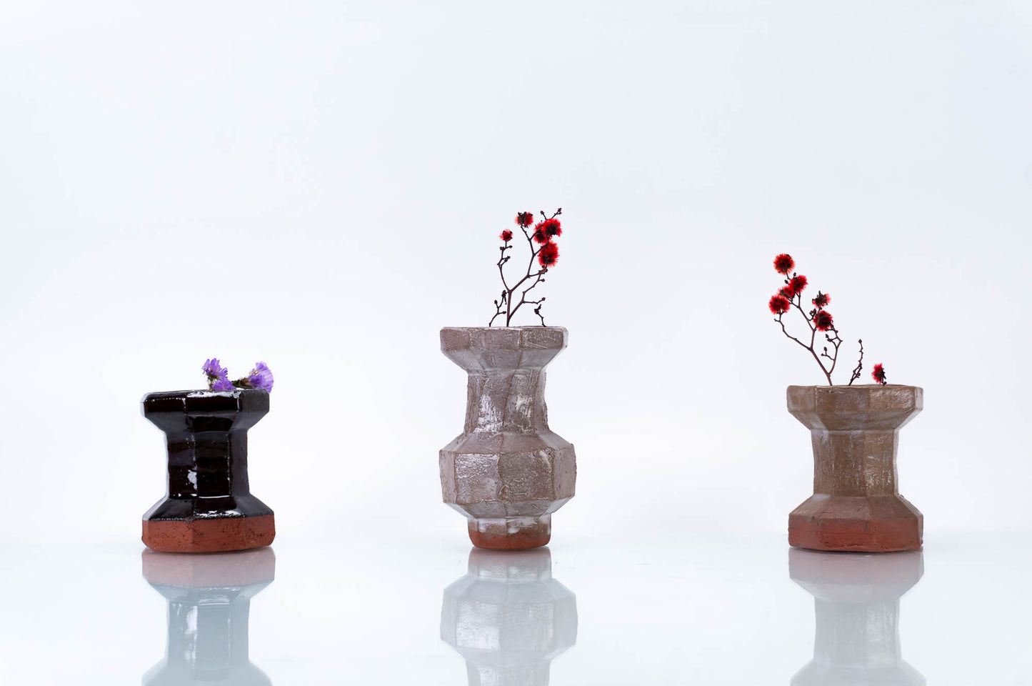 Tall White Glaze Vase | Modern Vases | Small Ceramic Vase (v-214)