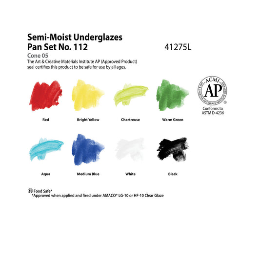 AMACO Semi-Moist Underglaze Set #112