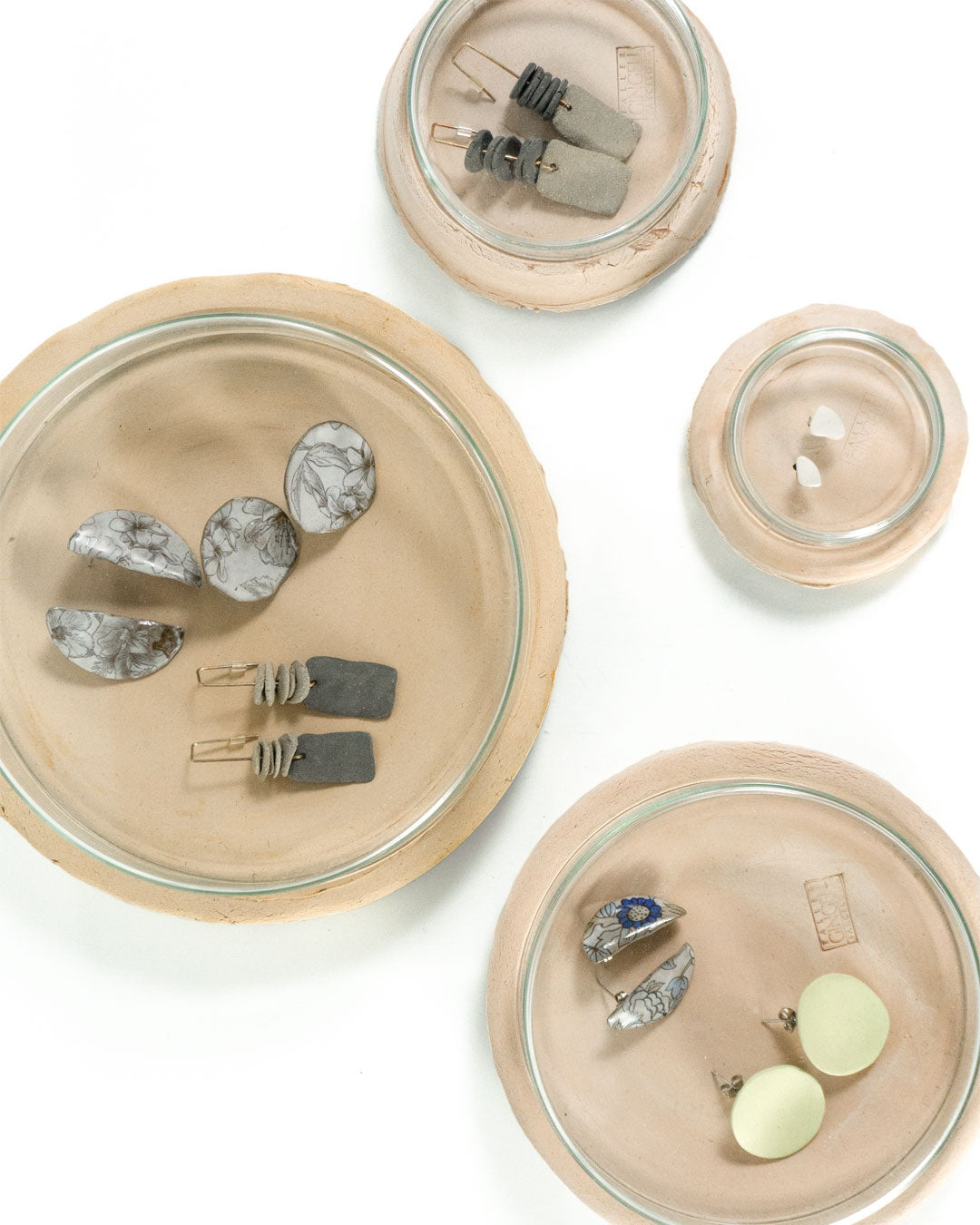 Stoneware and Glass Box | Jewellery Box (8 cm)