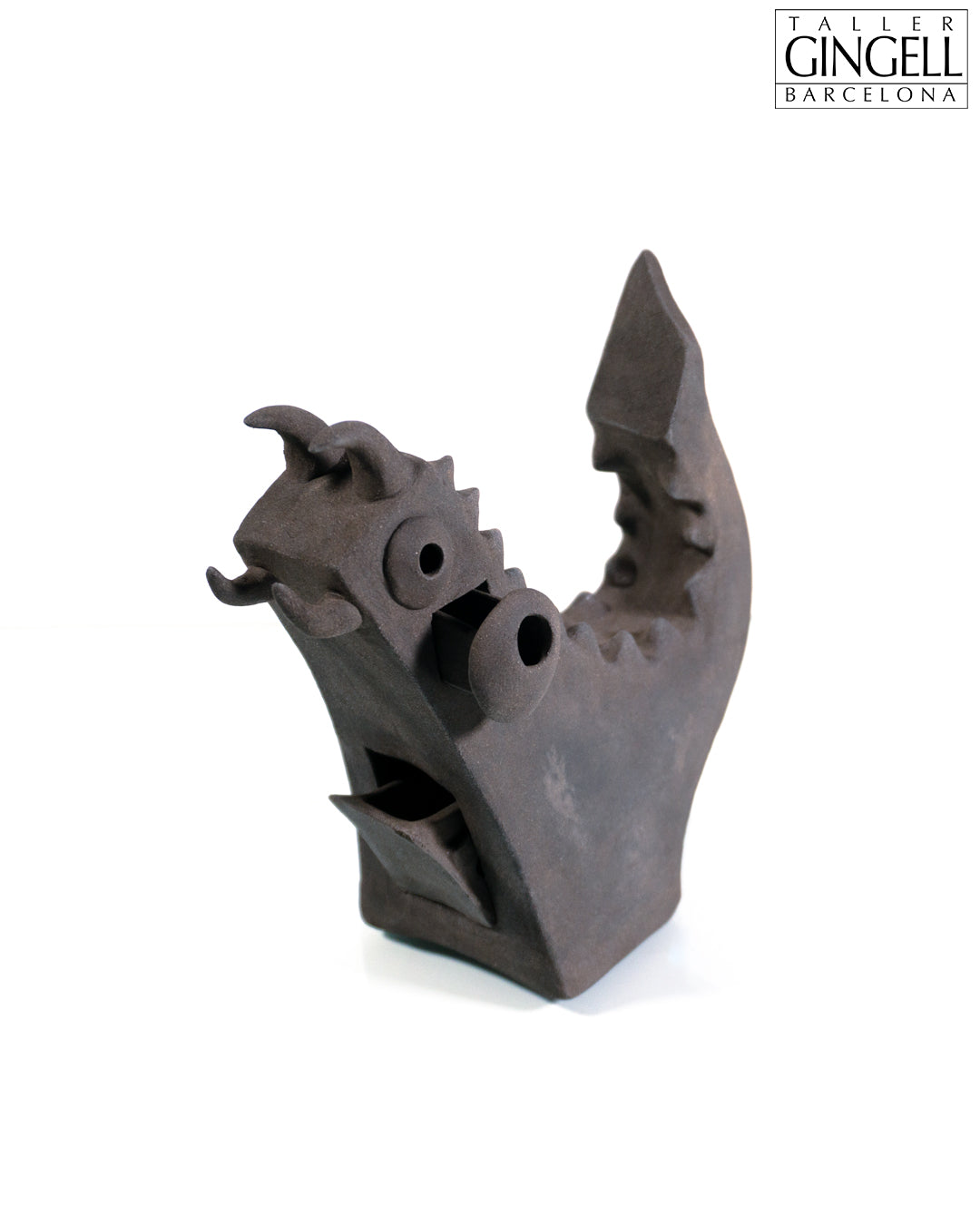 Ceramic sculpture in black stoneware from Catalonia