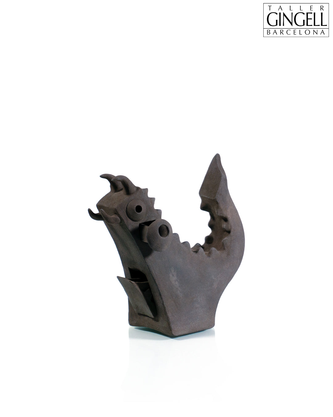 Ceramic sculpture in black stoneware from Catalonia