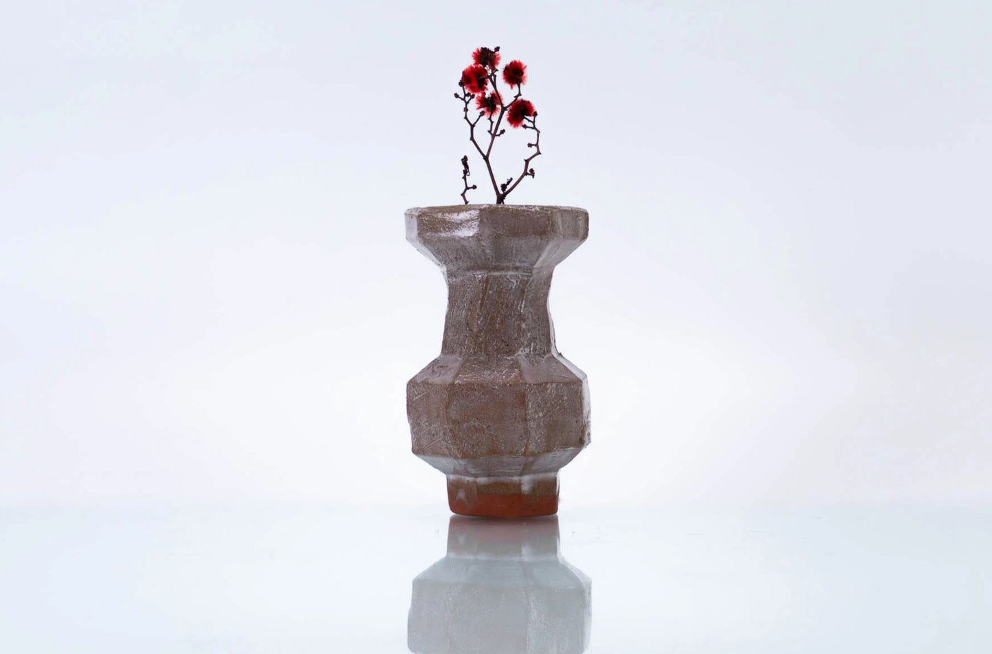 Tall White Glaze Vase | Modern Vases | Small Ceramic Vase (v-214)