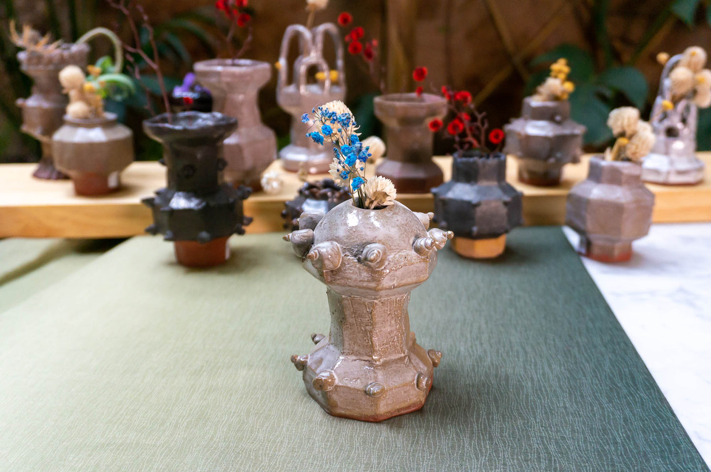 Tall Round Top Vase | Modern Vases | Small Ceramic Vase (v-216)