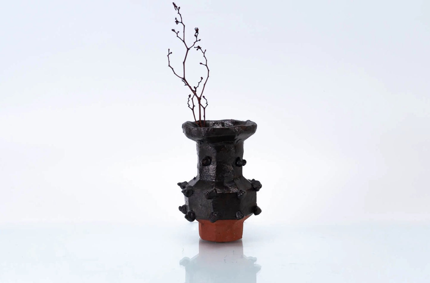 Tall Brown Bump Vase | Modern Vases | Small Ceramic Vase (v-218)